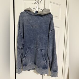 Kith Blue Men's  denim Sweatshirt indigo two tone *sold out rare* hoodie